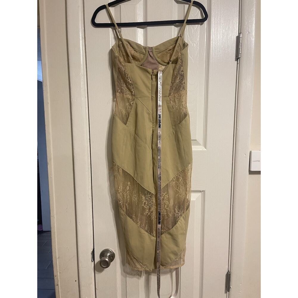 House of CB London Lace Dahlia Nude Corset Midi Slip Dress S NWT - Picture 7 of 9